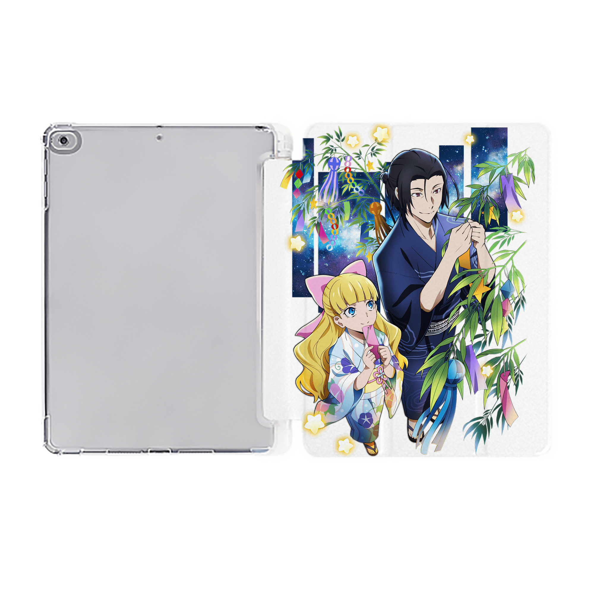 （画像用） 文豪ストレイドッグス Bungo Stray Dogs IPad ケース ペン収納付き 三つ折りスタンド PUレザー×シリコン 対応機種9.5/10.5/10.9インチ